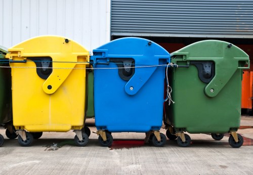 Residents disposing of old furniture in South London